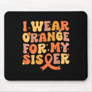 Mousepad Groovy, Visto Laranja Para O Cancer Da Leucemia Da