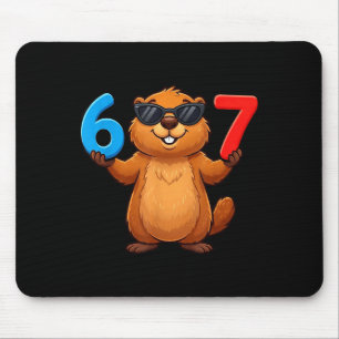 Mousepad Groundhog Seis Sete Gotejamento 67 Meme Engraçado 