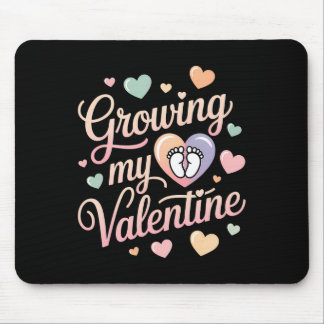 Mousepad Growing My Valentine By Feet Heart Design 
