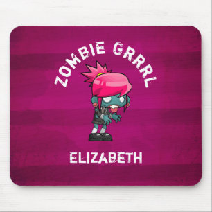 Mousepad Grrl De Zombie De Pedra Bela Personalizado