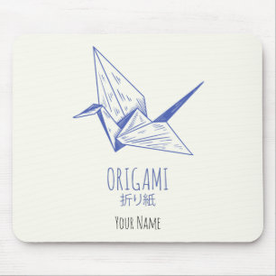 Mousepad grua tradicional de arte origami