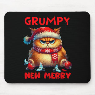 Mousepad Grumpy É O Novo Feliz Gato De Natal Sarcástico Cu