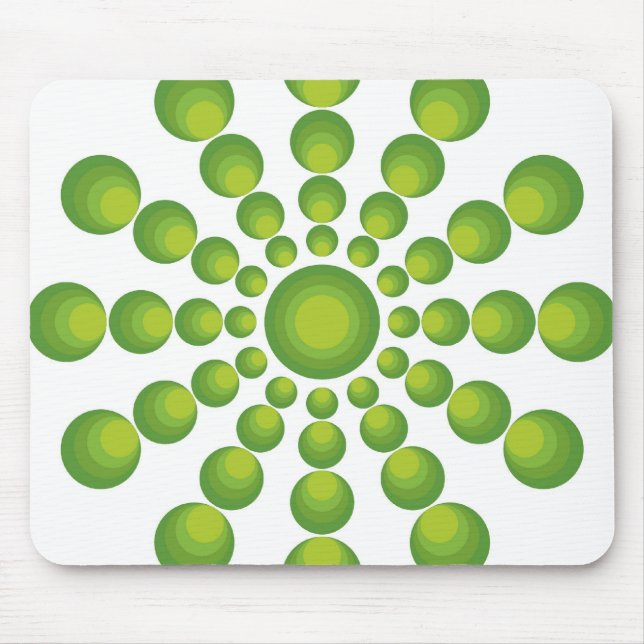 Mousepad Grüner 70er Jahre-Style (Frente)