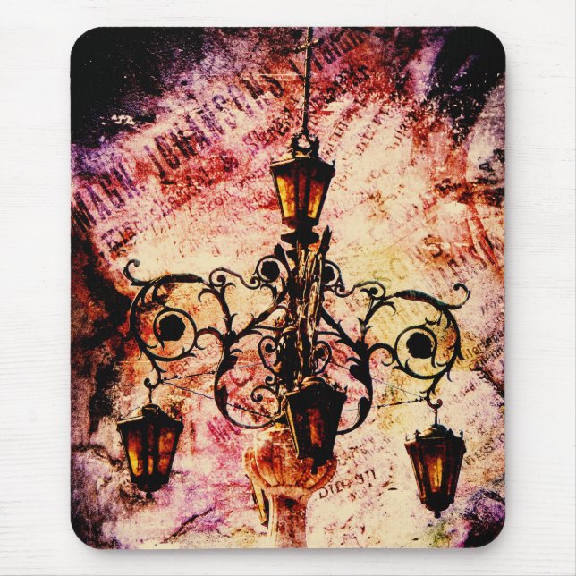 Mousepad Grunge Rosa claro Plaza (Frente)