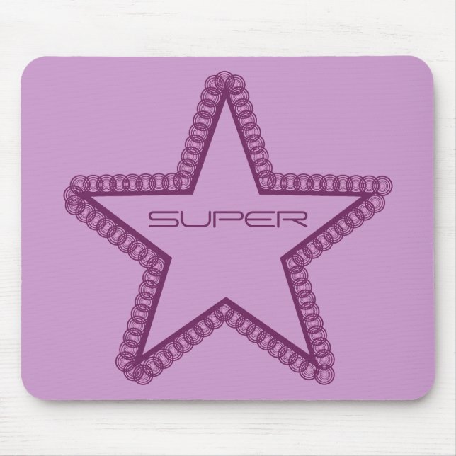 Mousepad Grunge Superstar Mousepad, Roxo (Frente)