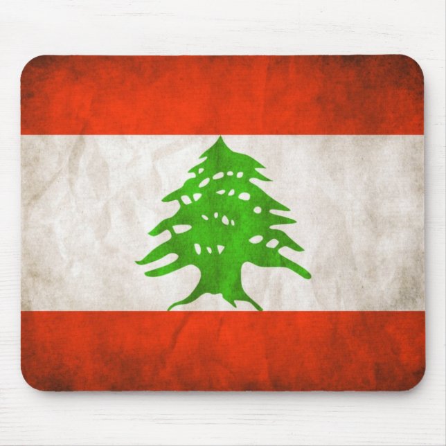 Mousepad Grungy Lebanon Flag (Frente)