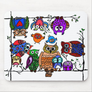 Mousepad Grupo de corujas
