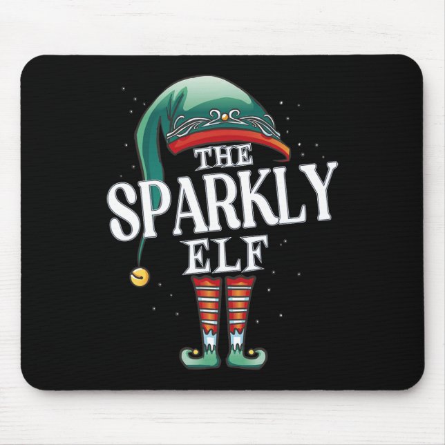 Mousepad Grupo de Natal Sparkly Elf Partido Xmas Pajama (Frente)