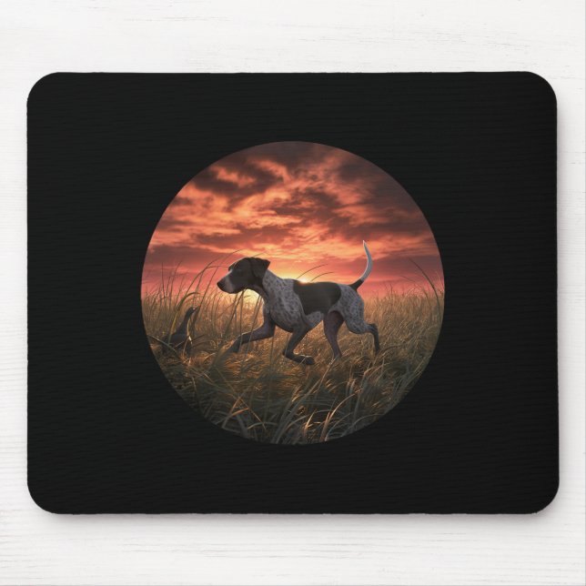 Mousepad Gsp Hunter German Shorthired Pointer Gsp Hunting (Frente)