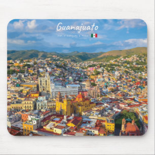 Mousepad Guanajuato, México - Paisagem Urbana Colorida