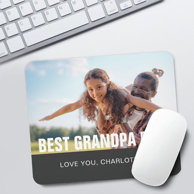 Mousepad Guarda a melhor foto do vovô nunca (Keepsake Best Grandpa Ever Photo Mouse Pad)