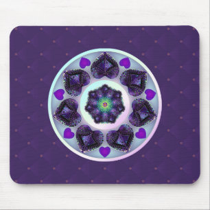 Mousepad Guarda-chuva e corações roxos .7