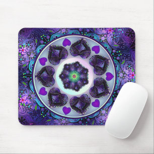 Mousepad Guarda-chuva e corações roxos .7