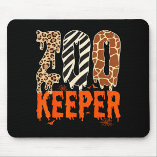 Mousepad Guarda do Zoológico Fantasia Divertida de Hallowee