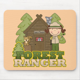 Mousepad Guarda florestal da floresta - menina triguenha