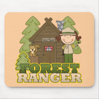Mousepad Guarda florestal da floresta - menina triguenha