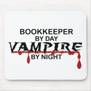 Mousepad Guarda-livros em o dia, vampiro em a noite