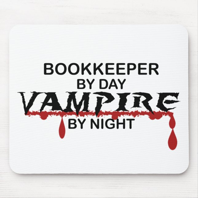 Mousepad Guarda-livros em o dia, vampiro em a noite (Frente)