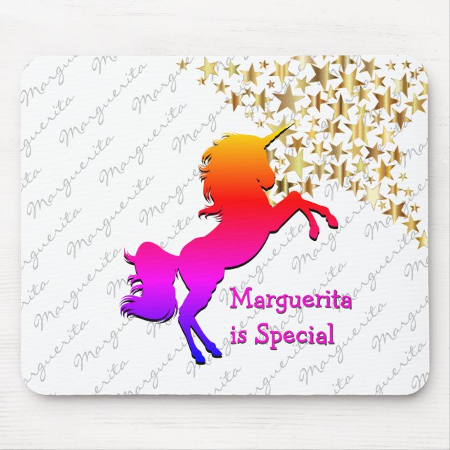 Mousepad Guarda Personalizada da UNICORN Branca (Frente)