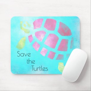 Mousepad Guardar a Aquarela das Tartarugas