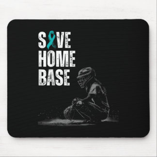 Mousepad Guardar Câncer de ovário De Jogador De Baseball Em