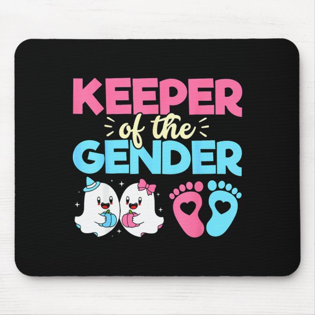 Mousepad Guardião Do Gênero Abóbora Halloween Bebê Gênero (Frente)
