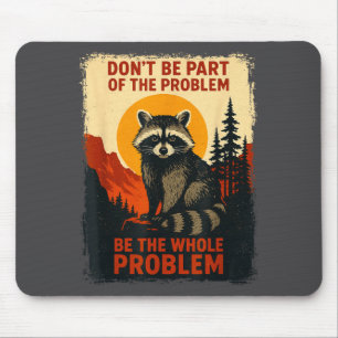Mousepad Guaxinim da Natureza Épica Sarcástico Vida Selvage