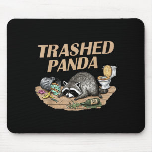 Mousepad Guaxinim engraçado destruído fica bêbado meme de g