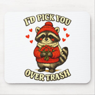 Mousepad Guaxinim Engraçado Eu Te Ck Sobre o Lixo Dia dos N