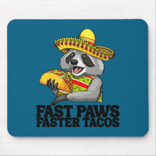 Mousepad Guaxinim mexicano cinco de maio engraçado fofo com