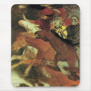 Mousepad Guerra por Arnold Bocklin, Simbolismo Antigo Arte 