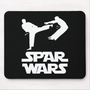 Mousepad Guerras de Spar Dito Divertido Taekwondo Lutador d