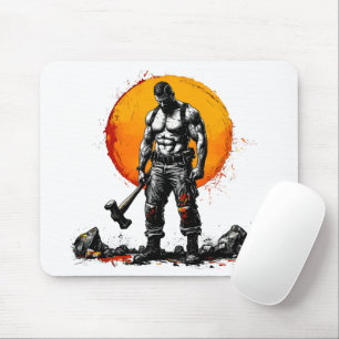 Mousepad guerreiro barbárie fantasma medieval hummer Mousep