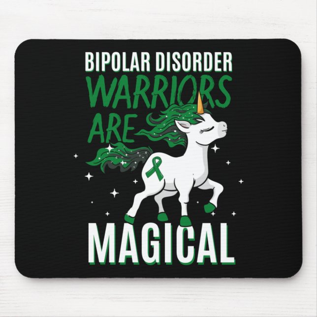 Mousepad Guerreiro Bipolar Unicórnio Mágico Faixa Verde (Frente)
