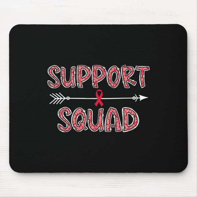 Mousepad guerreiro da consciência de canceres de sangue do  (Frente)