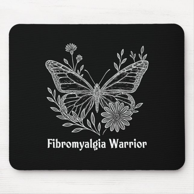 Mousepad Guerreiro da Fibromialgia Borboleta de Conscientiz (Frente)