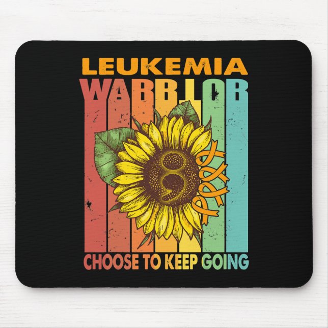 Mousepad Guerreiro de Leucemia do Girassol Escolhe Continua (Frente)