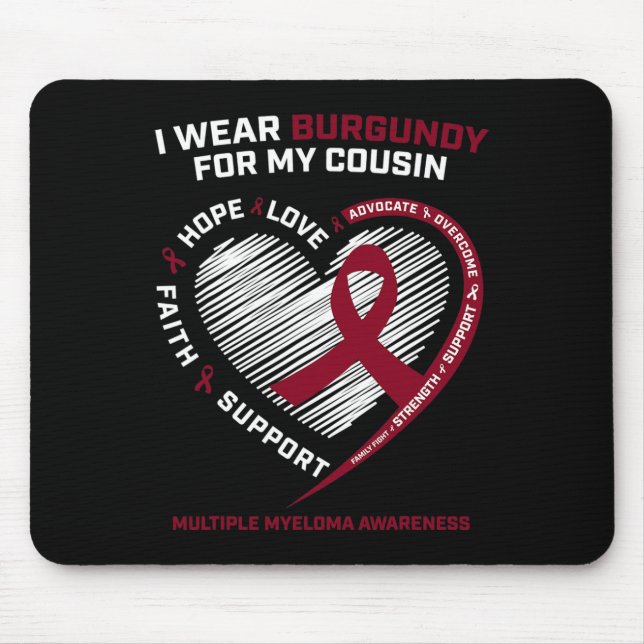 Mousepad Guerreiro Do Cancer Da Mama Coberto Pelo Sangue (Frente)