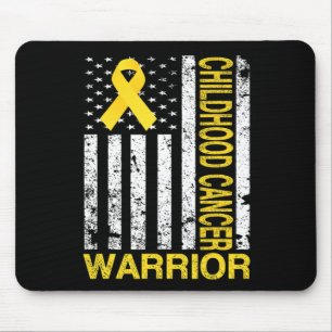 Mousepad Guerreiro do Câncer Infantil Consciência Bandeira