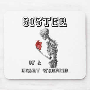 Mousepad Guerreiro do Coração Irmã Esqueleto Doença do Cora