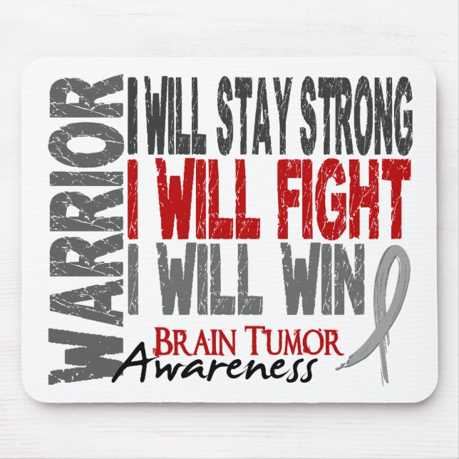 Mousepad Guerreiro do tumor cerebral (Frente)