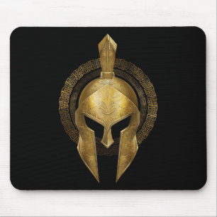 Mousepad Guerreiro Dourado do Helmet Spartan Esparta Grego