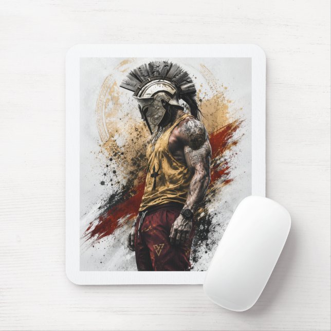 Mousepad Guerreiro Espartano Moderno – Força Antiga Moderna (Com mouse)