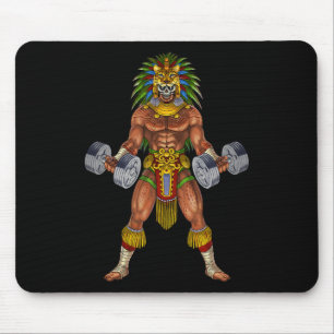 Mousepad Guerreiro Jaguar Asteca musculação academia levant