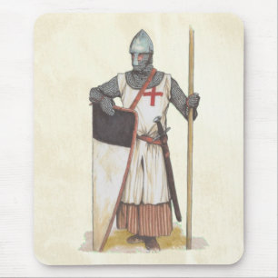 Mousepad Guerreiro medieval de Templar dos cavaleiros