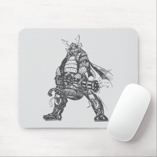 Mousepad Guerreiro Samurai Com Arma De Fogo Rápido