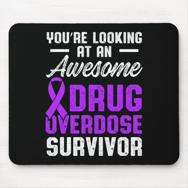 Mousepad Guerreiro Sobrevivente Consciente de Sobredose de  (Frente)