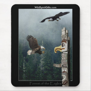 Mousepad Guerreiros dos animais selvagens - ÁGUIA AMERICAN