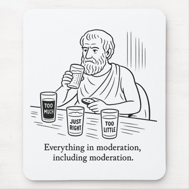 Mousepad Guia de Aristóteles para Moderação (Frente)