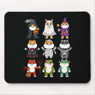 Mousepad Guiné Pig Spooky Ghost Horror Pumpkin Guiné Porco
